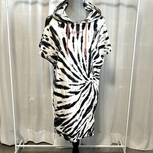 DKNY SPORT NWOT 100% Cotton Tie Dye Sweatshirt Dress, Size L